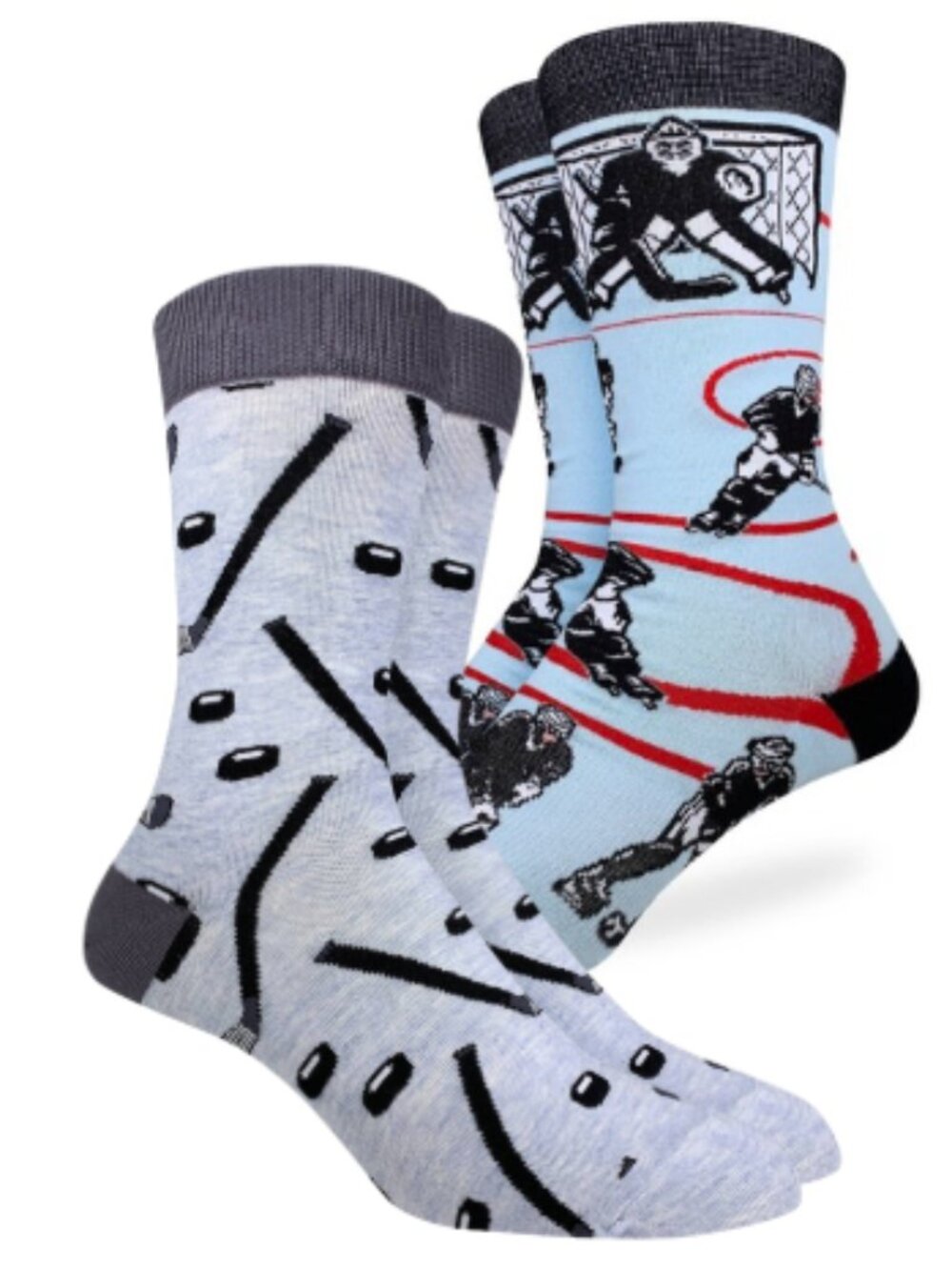 Men's Good Luck Sock Crew Socks | Hockey Sticks and Pucks Socks | NWT